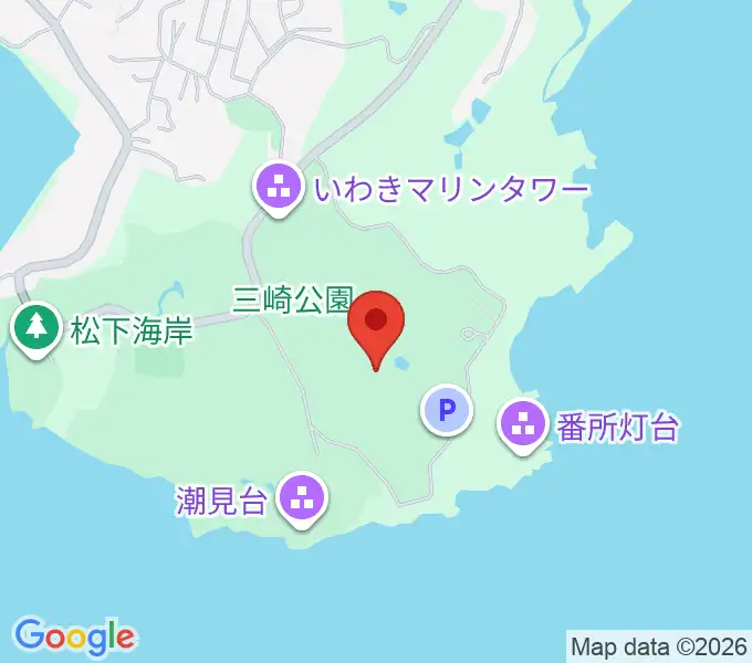 三崎公園野外音楽堂の地図