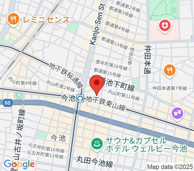 今池BLcafeの地図
