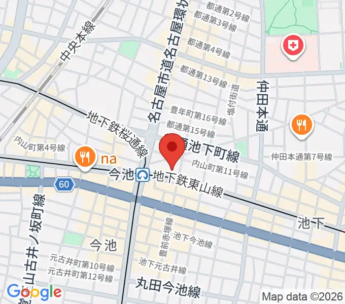 今池BLcafeの地図
