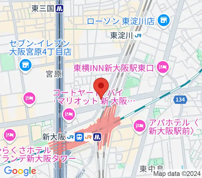 モリタギター教室の地図