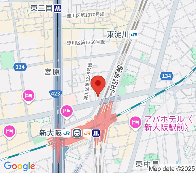 モリタギター教室の地図