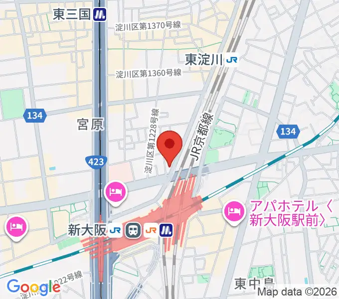 モリタギター教室の地図