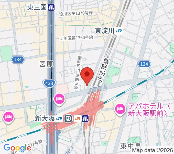モリタギター教室の地図