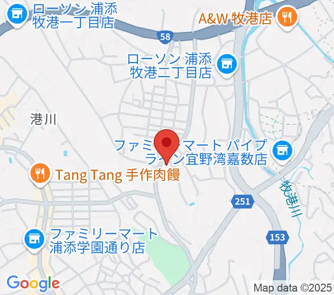 こすもすピアノ教室の地図