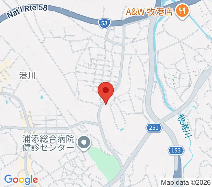 こすもすピアノ教室の地図