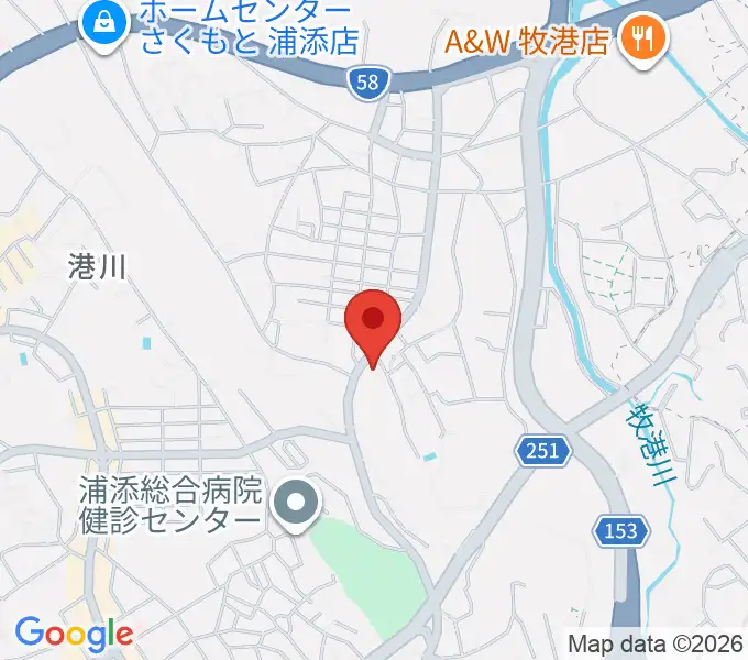こすもすピアノ教室の地図
