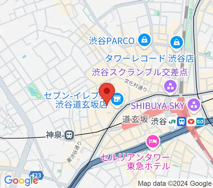 スタジオ映音空間 渋谷スタジオの地図