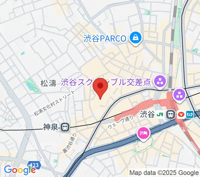 スタジオ映音空間 渋谷スタジオの地図