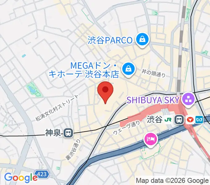 スタジオ映音空間 渋谷スタジオの地図