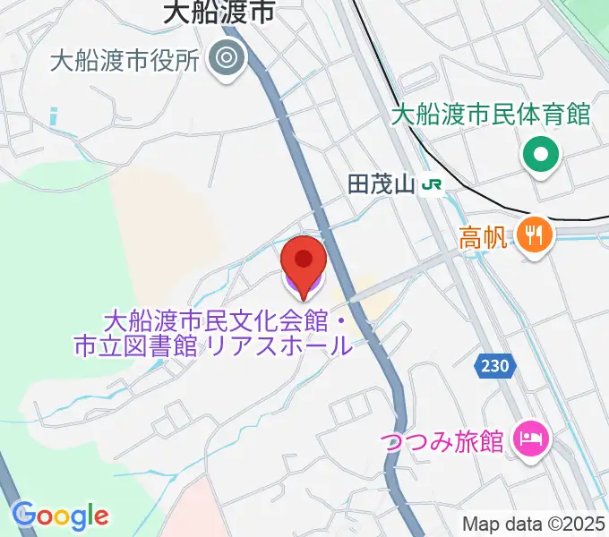 リアスホールの地図
