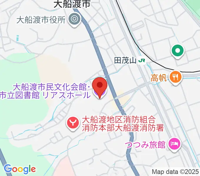 リアスホールの地図