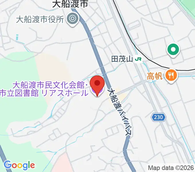 リアスホールの地図