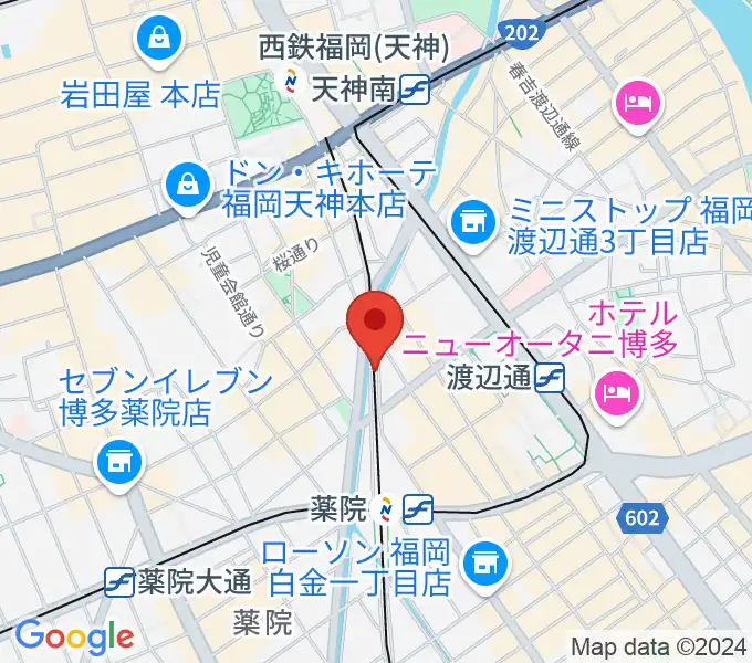 福岡薬院ビートステーションの地図