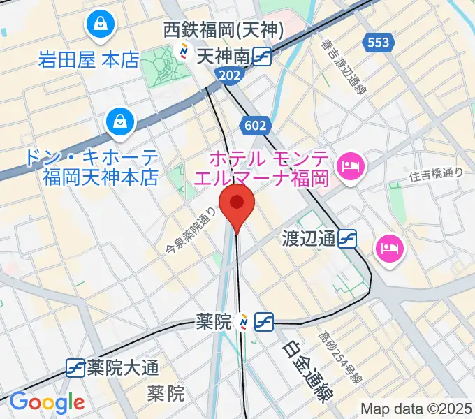 福岡薬院ビートステーションの地図
