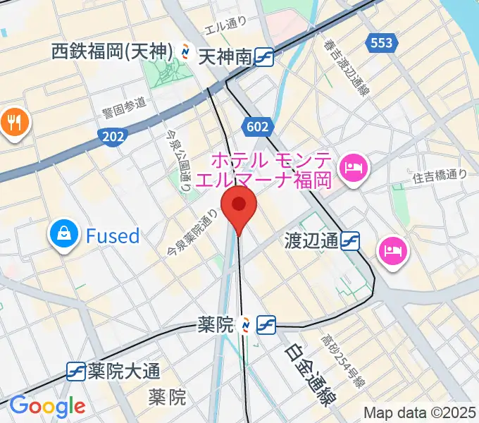 福岡薬院ビートステーションの地図