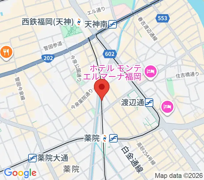 福岡薬院ビートステーションの地図