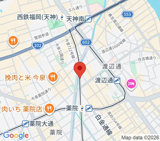 福岡薬院ビートステーションの地図