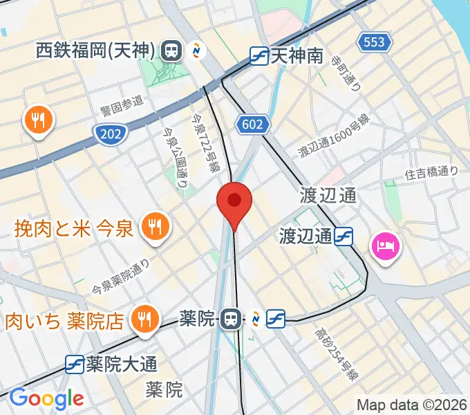 福岡薬院ビートステーションの地図