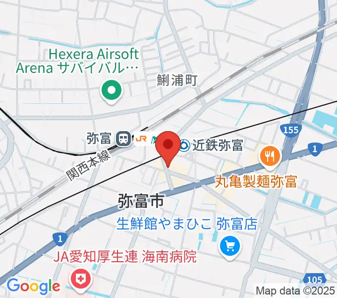 ポワンポワンスタジオ弥富校の地図