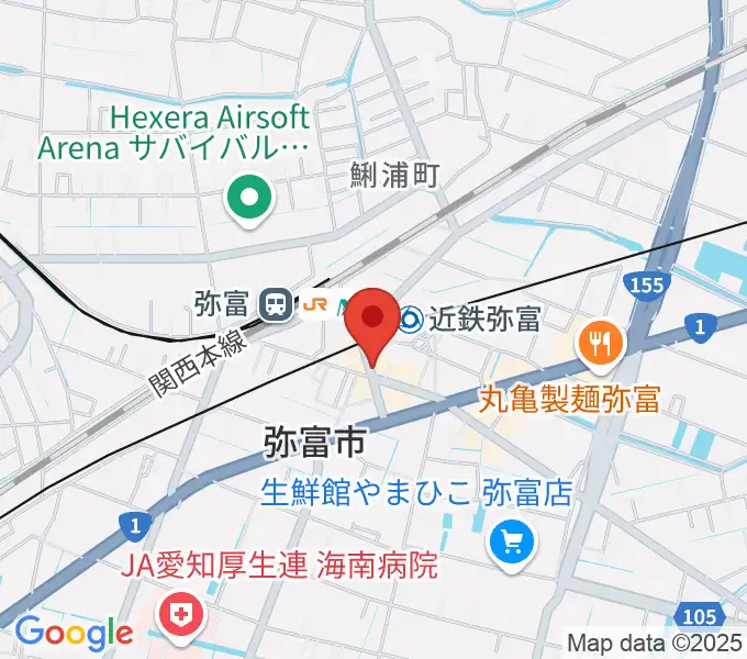 ポワンポワンスタジオ弥富校の地図