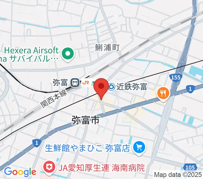 ポワンポワンスタジオ弥富校の地図
