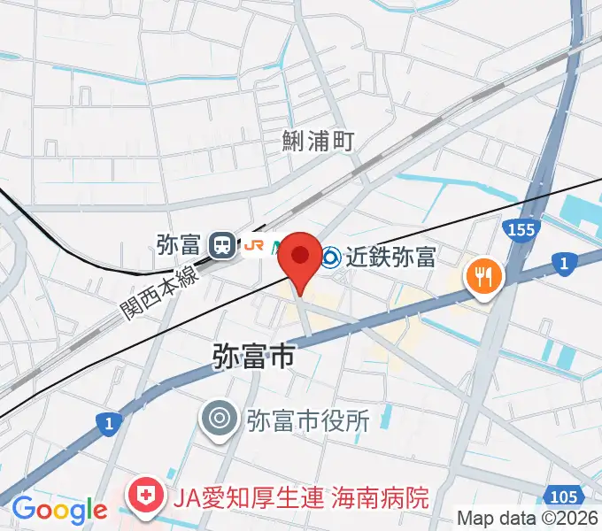ポワンポワンスタジオ弥富校の地図