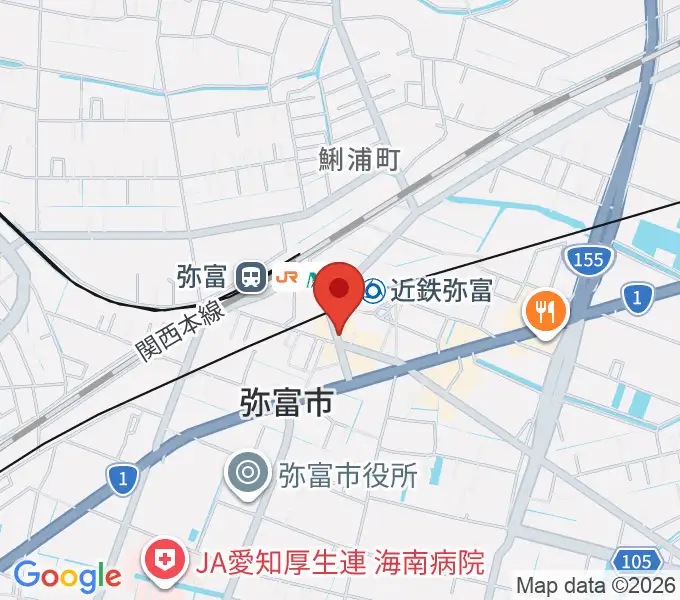 ポワンポワンスタジオ弥富校の地図