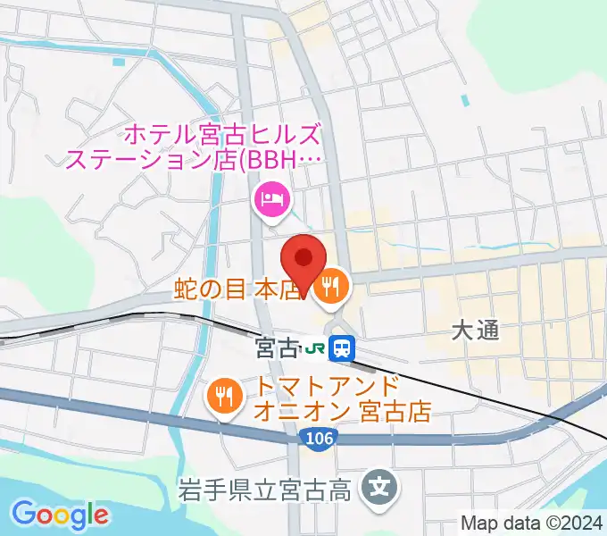 みやこハーバーラジオの地図