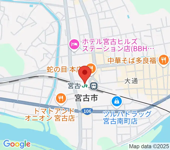 みやこハーバーラジオの地図