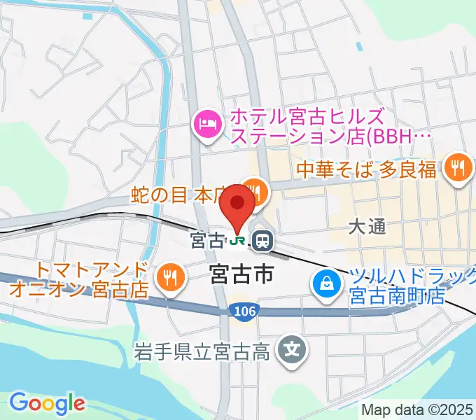 みやこハーバーラジオの地図