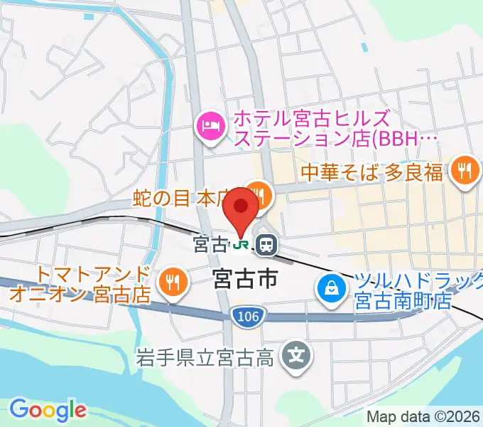 みやこハーバーラジオの地図