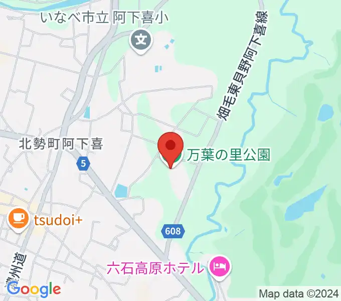 いなべ市北勢市民会館の地図