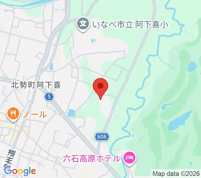 いなべ市北勢市民会館の地図