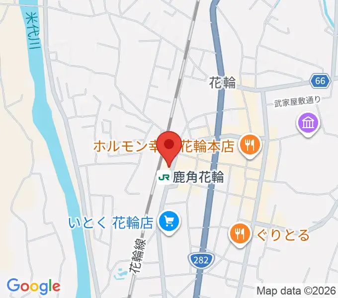 鹿角きりたんぽFMの地図