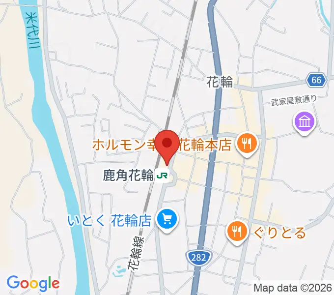 鹿角きりたんぽFMの地図