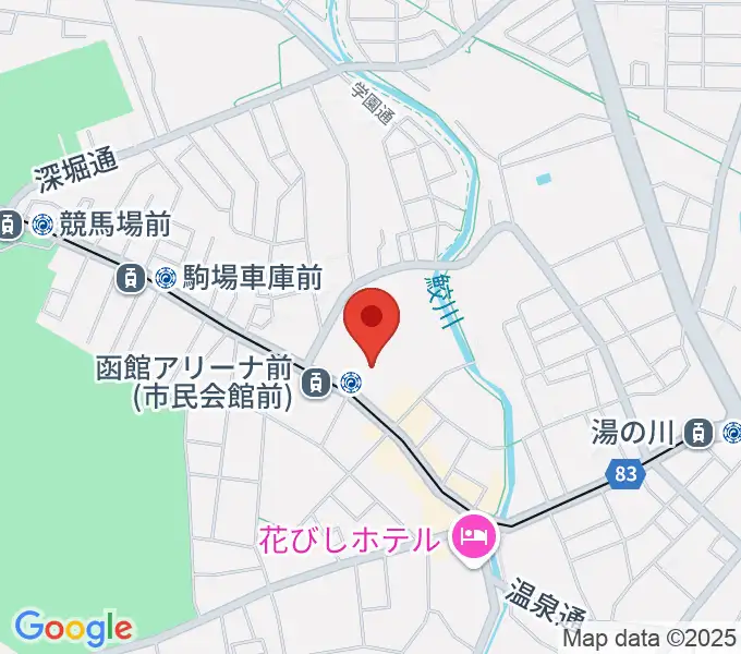 函館アリーナの地図
