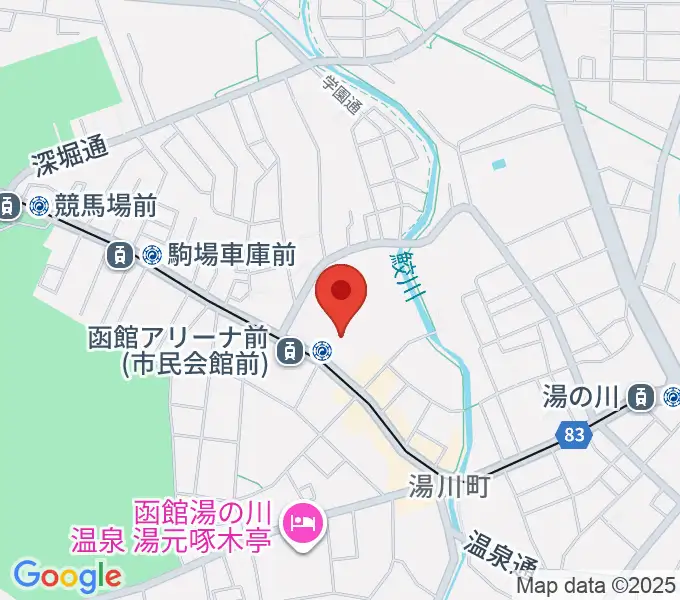 函館アリーナの地図