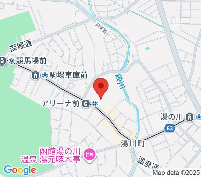 函館アリーナの地図