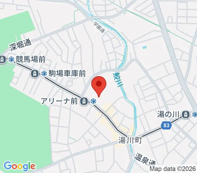 函館アリーナの地図