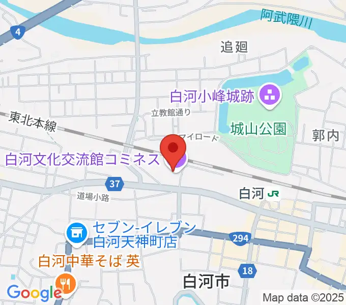 白河文化交流館コミネスの地図