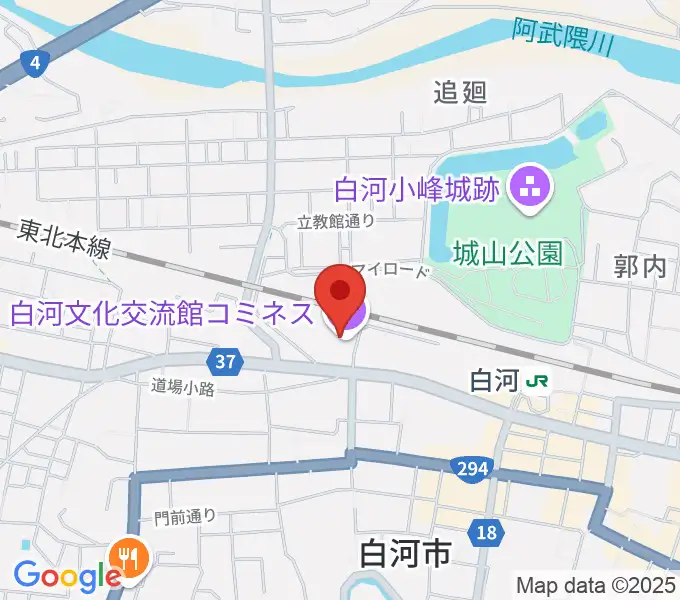 白河文化交流館コミネスの地図