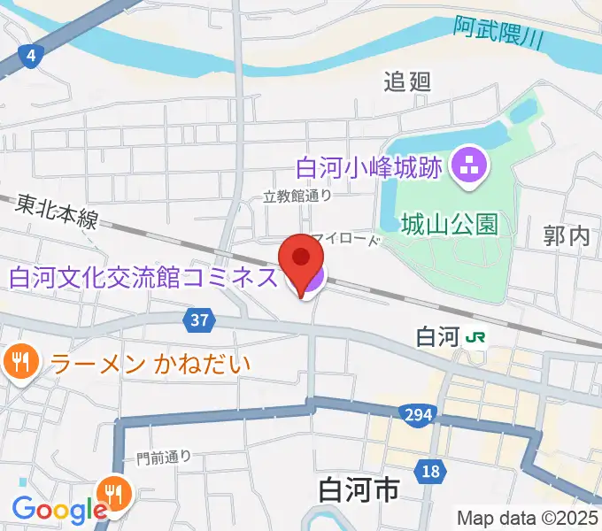 白河文化交流館コミネスの地図