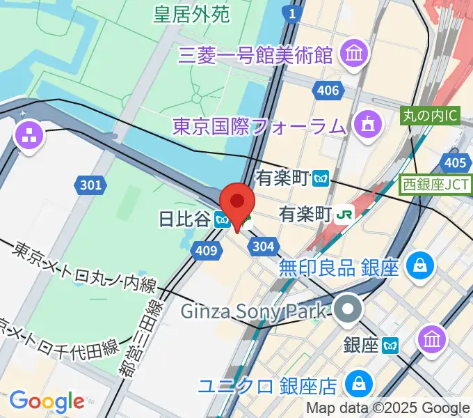 スタインウェイサロン東京 スタジオの地図