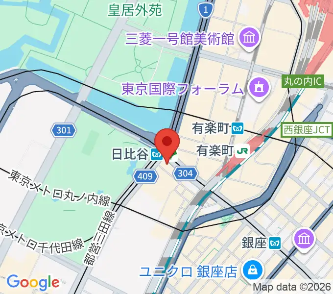 スタインウェイサロン東京 スタジオの地図