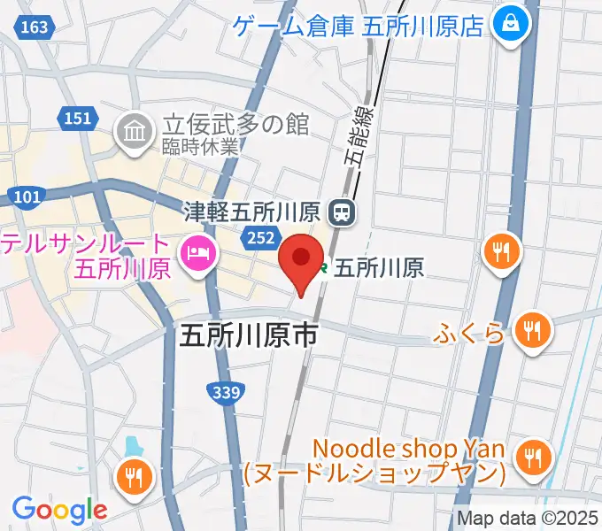 FMごしょがわら Gラジの地図