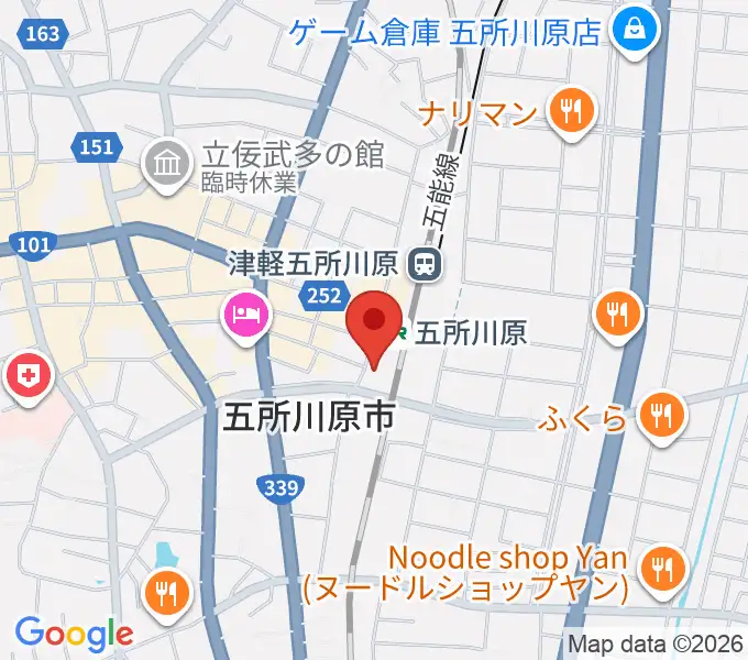 FMごしょがわら Gラジの地図