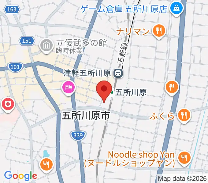 FMごしょがわら Gラジの地図