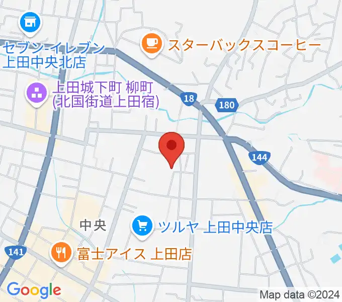 中澤ホールの地図