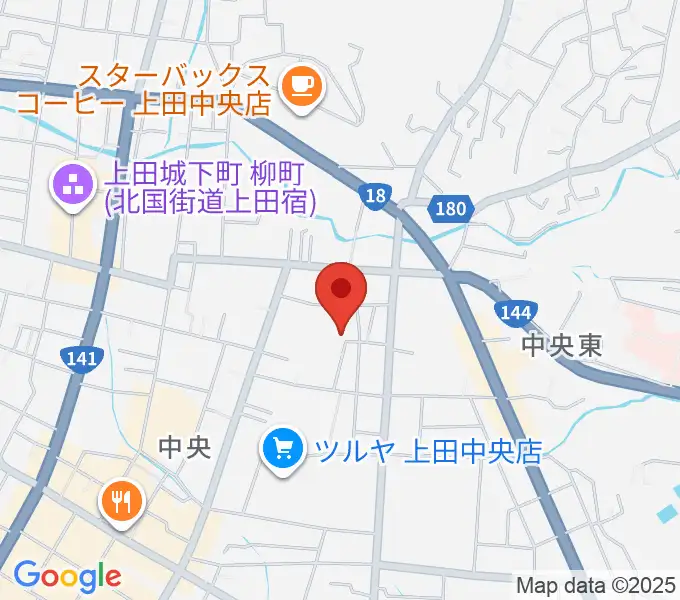 中澤ホールの地図