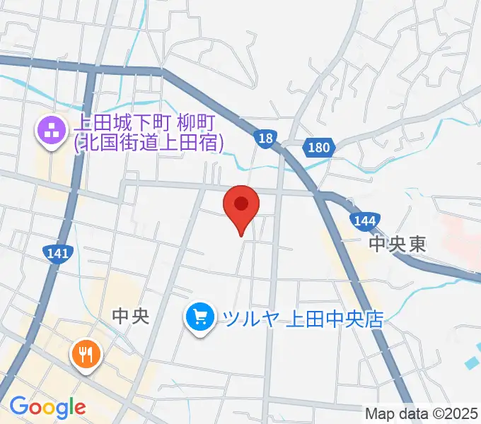 中澤ホールの地図